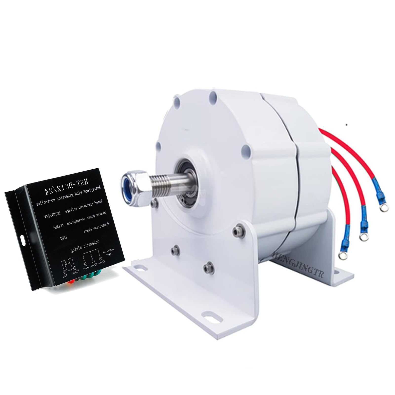 Niedrige RPM 2000W 400RPM Gearless Permanentmagnet Generator AC Alternators 12 V 24 V 48 V 3 Phase Ac Windkraftanlage Generator für Windturbine Wasserturbine (mit Basis)