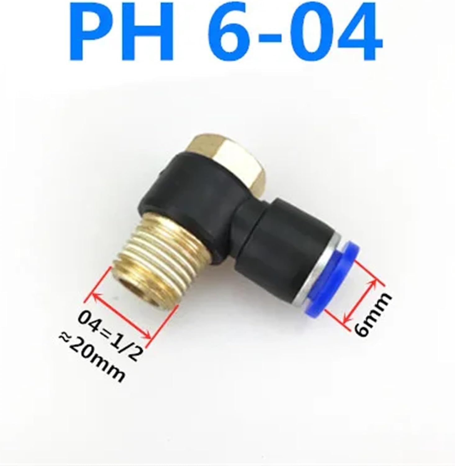 PH Quick Shot Coupler 1/8"1/2 3/8 1/4 BSPT Pneumatic Fitting Accessories For Air Hose Tube Connectors (Color : 6-04)