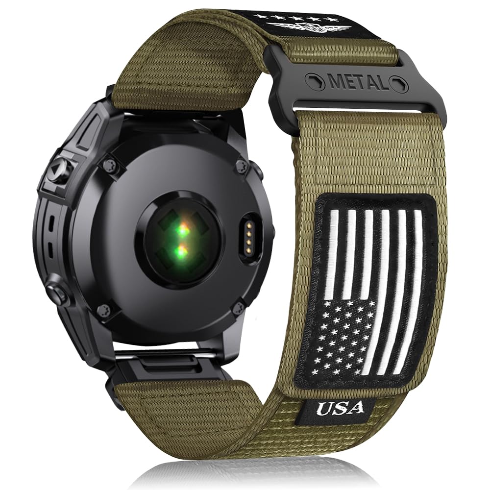 USA Ultra Series for Fenix Watch Band Replacement,Quickfit 22mm 26mm 20mm Nylon Bands for Fenix 8 47mm 51mm 43mm/ Fenix 7X/Fenix 6X/Fenix 5X/Enduro 2/Tactix/Fenix 7S/Fenix 5S/Fenix 6S/D2 Delta S
