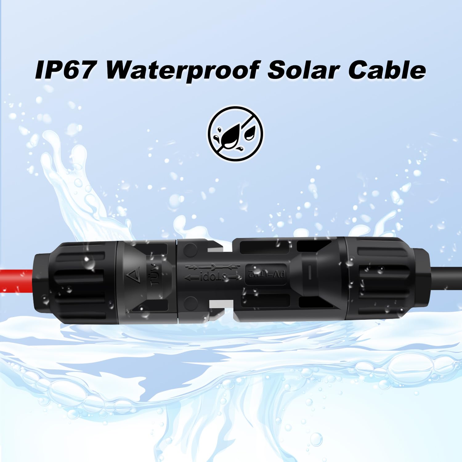 Kabel Solarny z Wtykiem XT60, Kabel ładujący 12 AWG, Adapter XT60 na Gniazdo Wtyku Solarnego do Przenośnych Paneli Słonecznych, Generator Solarny Kraftwerk (3 m)
