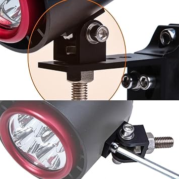 Biqing 2PCS Mini Motorcycle Spotlight Bracket, Universal Motorcycle LED Expansion Mounting Bracket Hole 8mm Fog Light Mounting Brackets