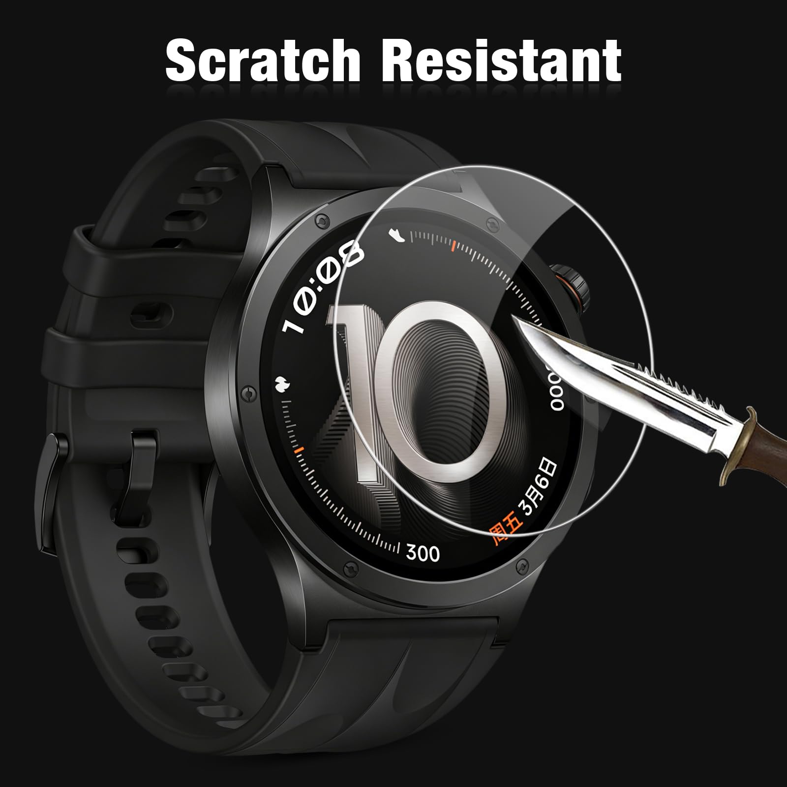 ivoler Zestaw 4 folii ochronnych ze szkła hartowanego do Oppo Watch X3 / OnePlus Watch 4, bardzo wytrzymałe szkło 9H, odporne na zarysowania, HD przezroczyste, bez pęcherzyków powietrza