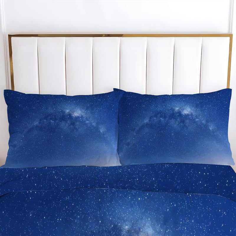 Miniatura 3 de Sky California King Duvet Cover Landscape Print Bedding Soft Microfiber Comforter Cover and 2 Pillow Shams 20"X36", Bed Set Duvet Covers with Zipper