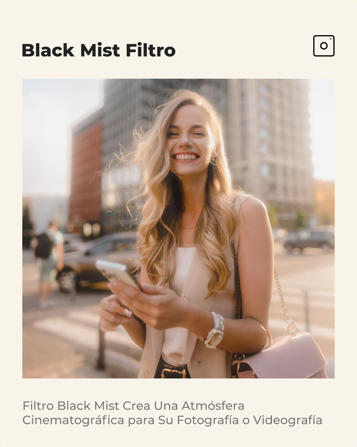 K&F CONCEPT Nano-Xcel 55mm Filtro Black-Mist 1, Filtro Diffusion de Vidrio Óptico para Suavizador de Retrato Imagen y Vídeo