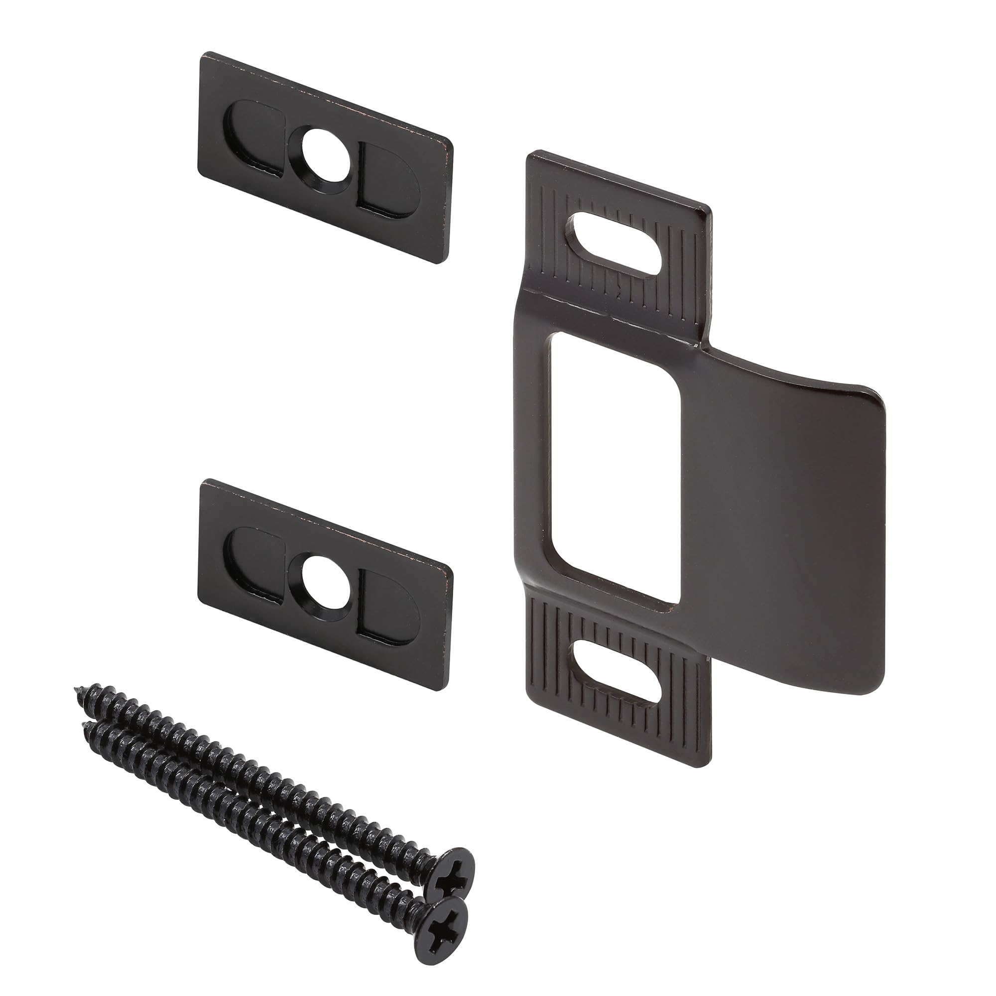 Prime-Line U 94867 2-3/4 in. x 2-1/8 in. Adjustable Strike, Three Piece, Bronze (1 Set)