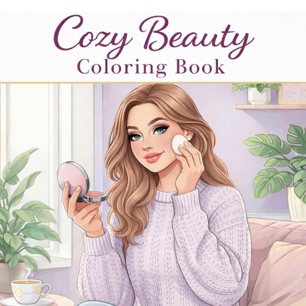Cozy Beauty Coloring Book: Relaxing Fashion & Lifestyle Coloring Pages for Teens and Young Adults