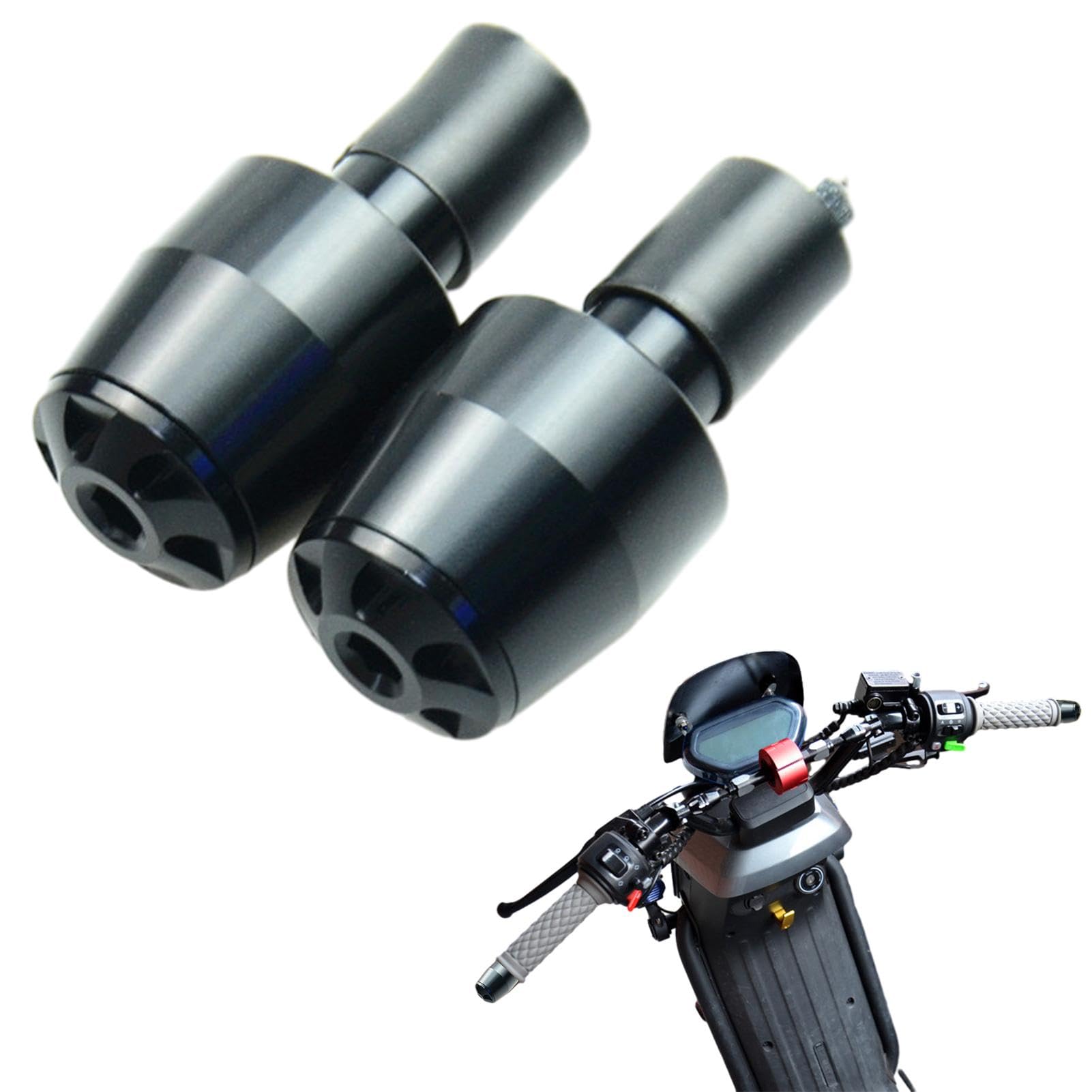 バイク バーエンド キャップ アルミ削り出し 2個セット グリップエンド シンプル ハンドル カスタム 汎用 S-257 オートバイ グリップ バーエンド ホットエンド重量ハンドルバーグリップキャップ防振 シルバーモア オートバイハンドルバー (色 :