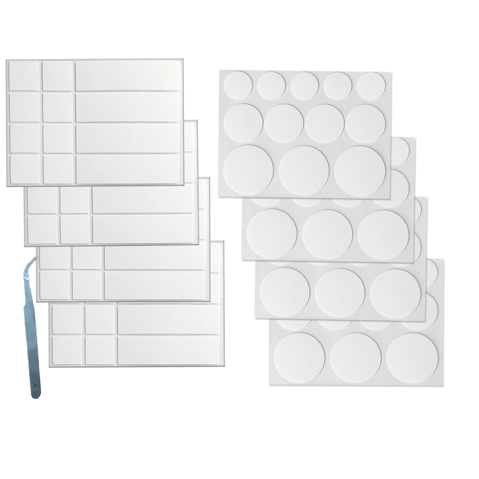 WENSSKKU 96PCS Double Sided Mounting Tape for Walls,Tack Poster Tape Strips & Dots for Home Decoration,Art Craft,Festival Party Supplies