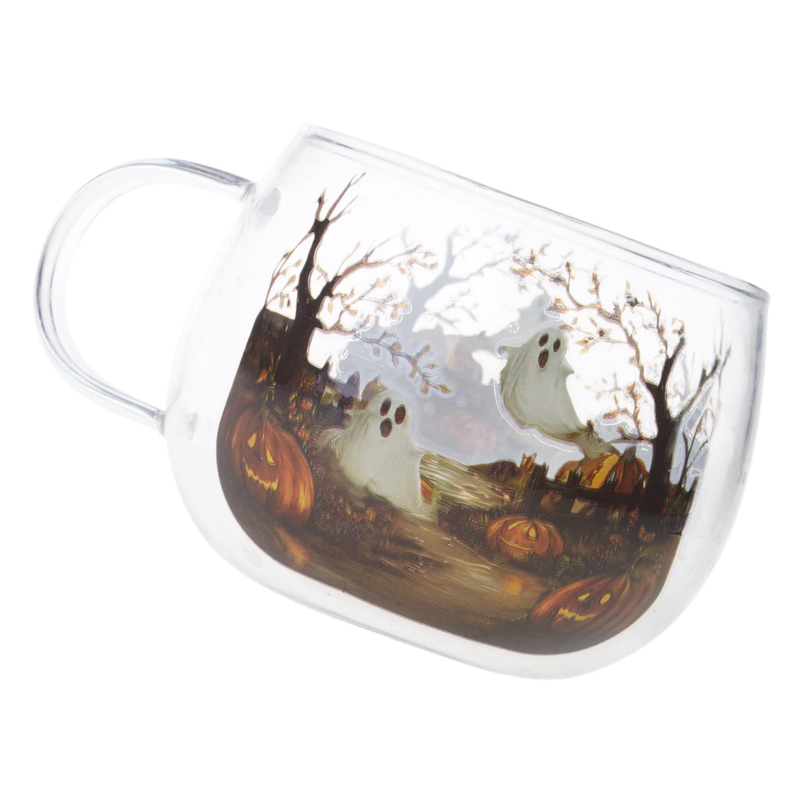 Xjdzineq Halloween Themed Glass Mugs 101ml Capacity Dishwasher Safe Halloween Decors Cup for Parties and Daily Meals Dishwasher Safe Cup