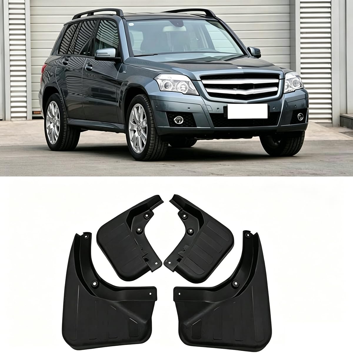 Garde-Boue pour Voiture Anticorrosion Protège Mercedes GLK 2009-2020 des Gravillons