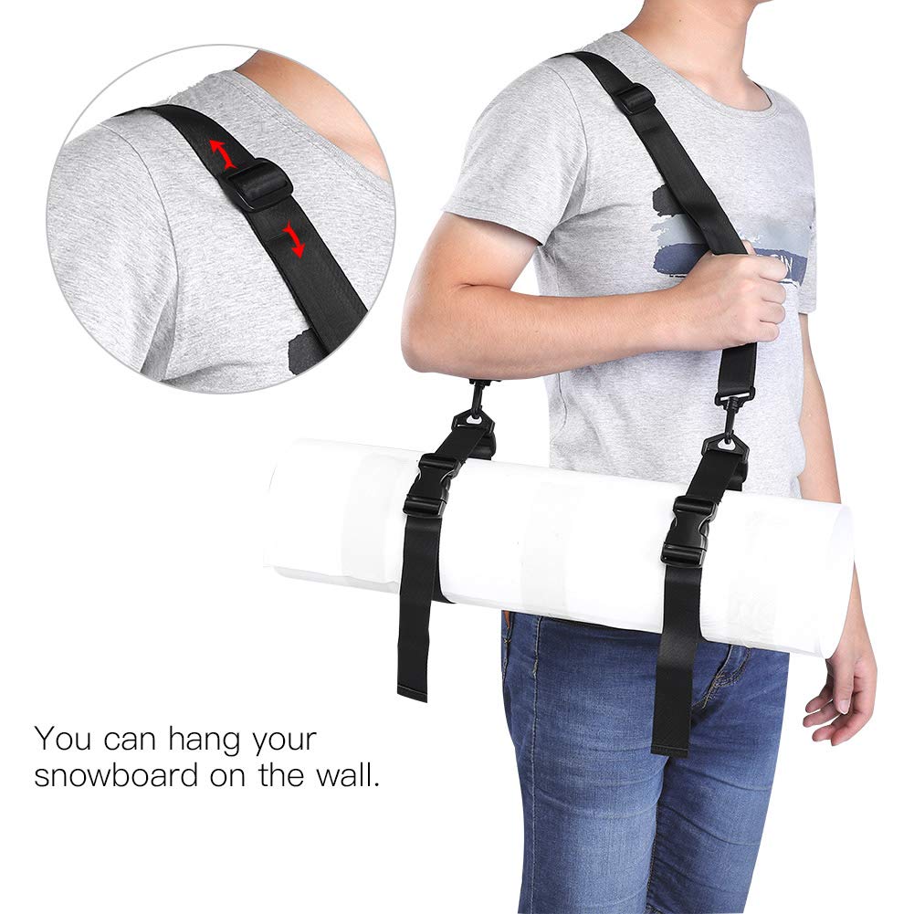 equlup Snowboard Sleeve Carry Strap Bindings Yoga Mat Shoulder Sling Carrier Ski Carrier Strap Ski Shoulder Carrier Ski Shoulder Lash