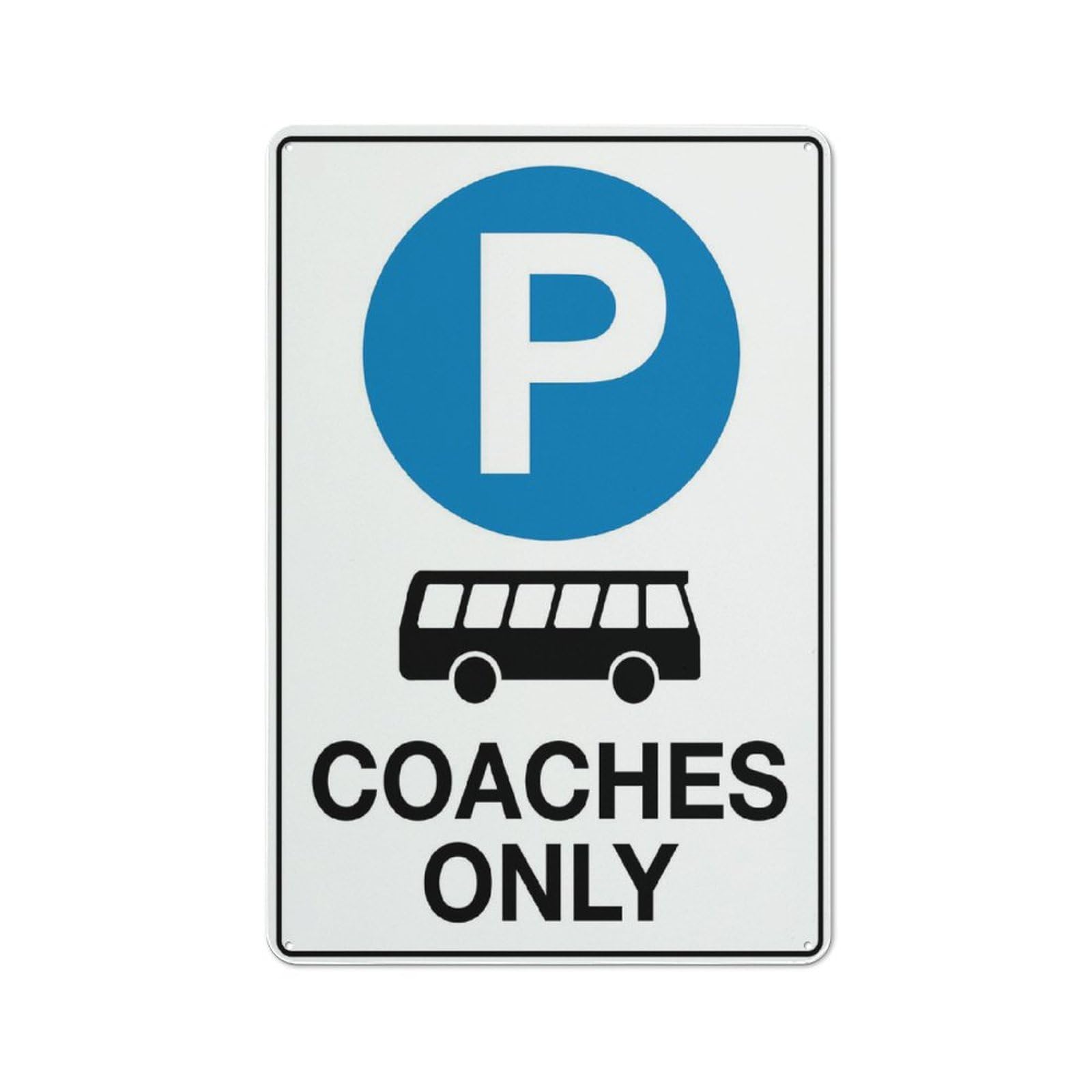 Parking Coaches Only Sign Signs Outdoor, Uv Printed Aluminum 12 X 8 In, Weatherproof And Security Signs For Home Or Business