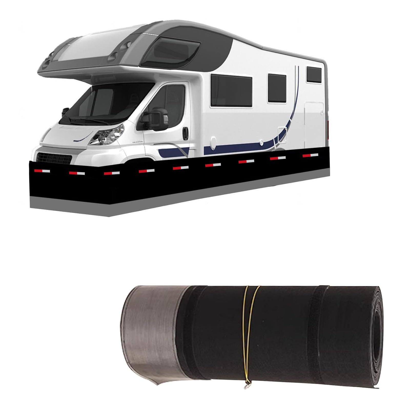 Genérico Cubiertas de Malla de Hierro de 31" de Alto con Cerradura para una fácil instalación | Faldón Duradero para Casas móviles, remolques, autocaravanas y más | Solución de Almacenamiento práctic