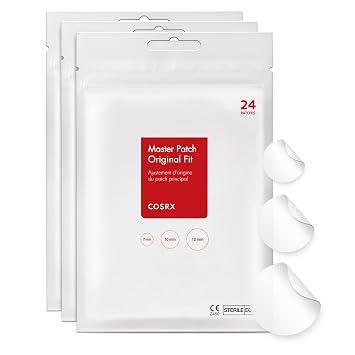 COSRX Acne Pimple Patches Absorbing Hydrocolloid Spot, 3 Size 72 Count