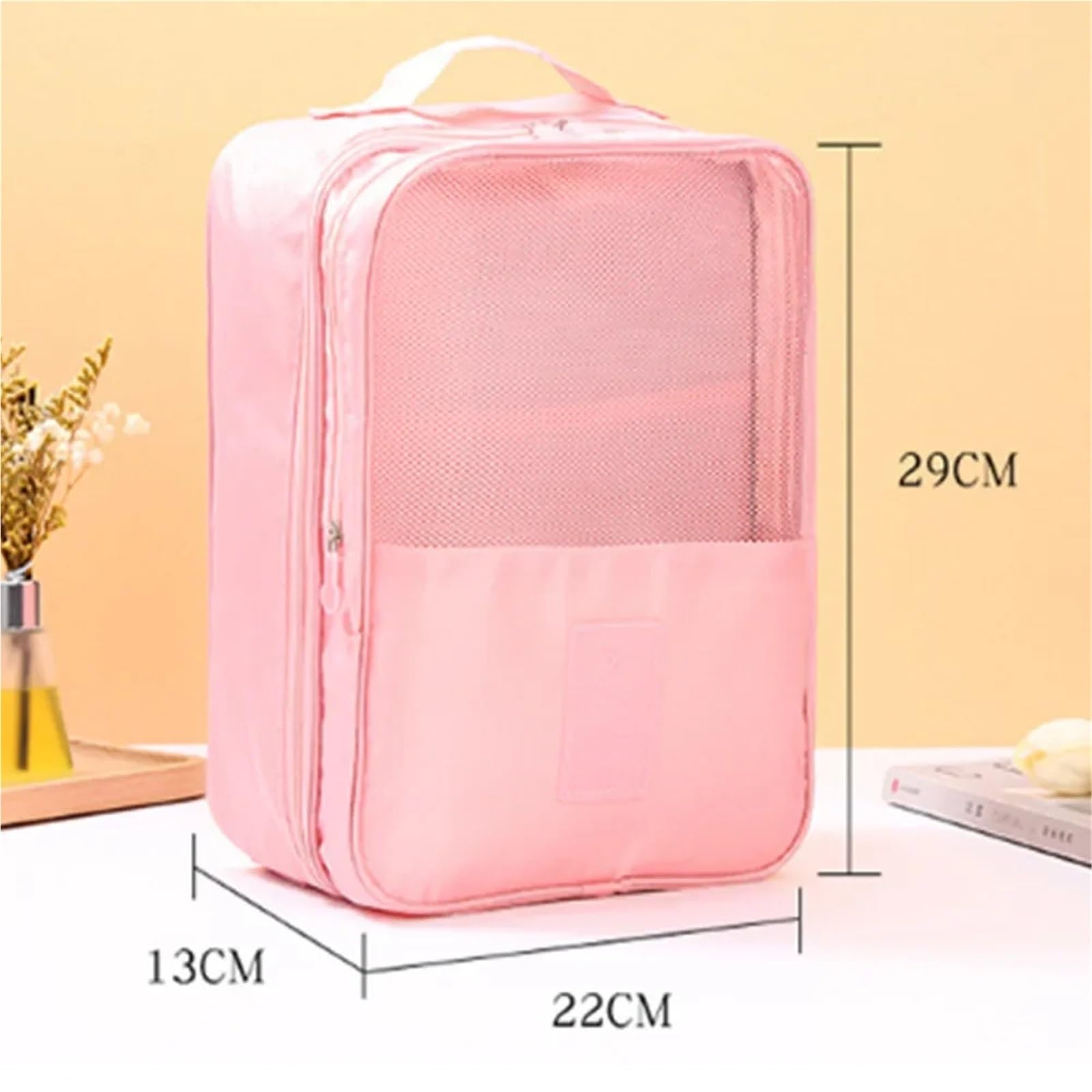 Bolsa de Zapatos Viaje, Zapatilla Impermeable, Bolsa clasificación, Organizador portátil, Accesorio multifunción para Gym(Pink)