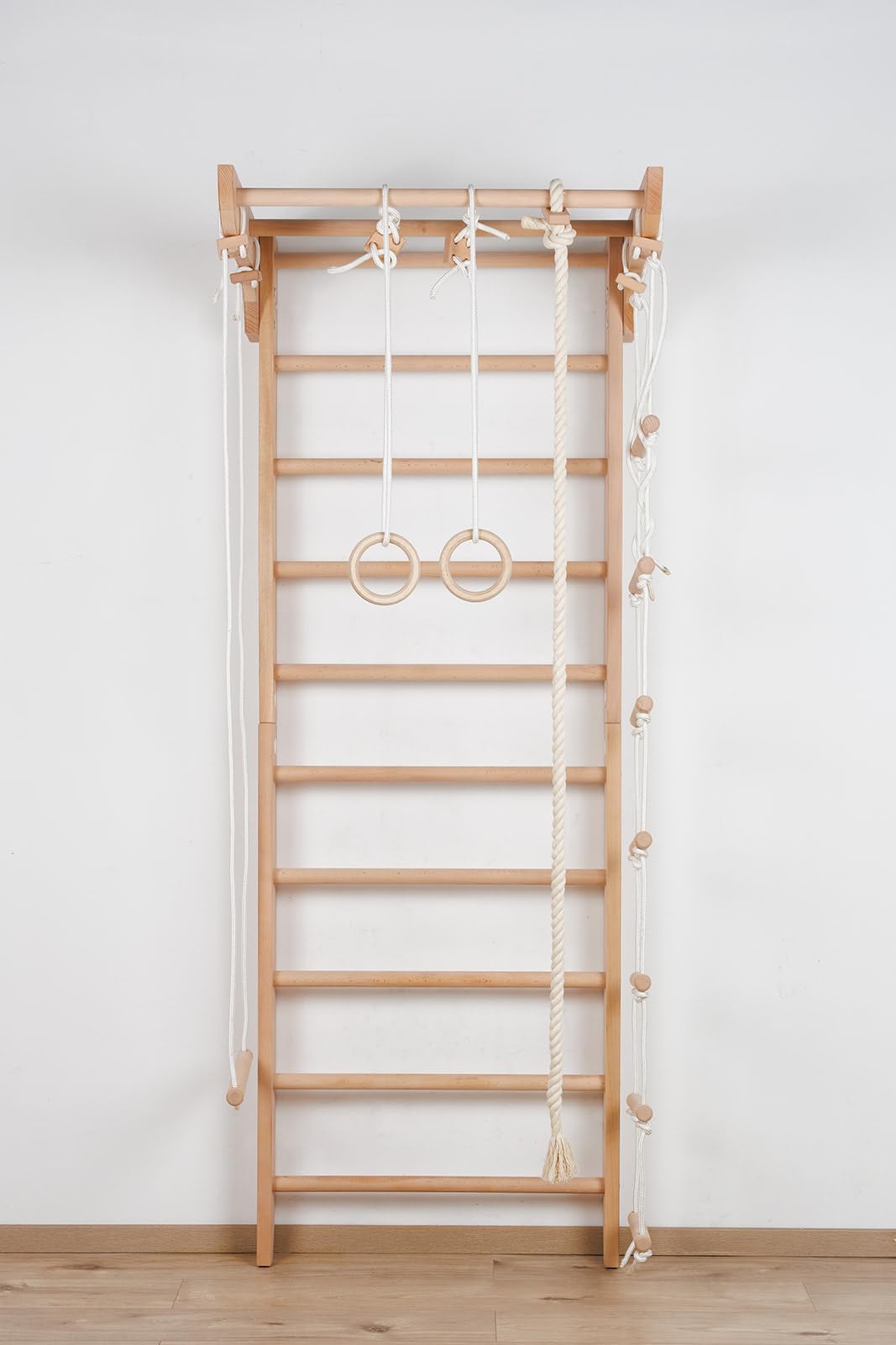 Escalera Sueca Barras de Pared Kinder-2-220, Gimnasia de los niños en casa, Complejo Deportivo de Gimnasia - Certificado, almacén de la UE