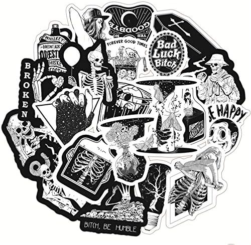 Gothic Stickers, 50 Pack Cool Stickers for Hydroflasks Water Bottles Laptop Guitar Computer Phone Travel Case, Trendy Stickers for Teens Kids Girls Boys
