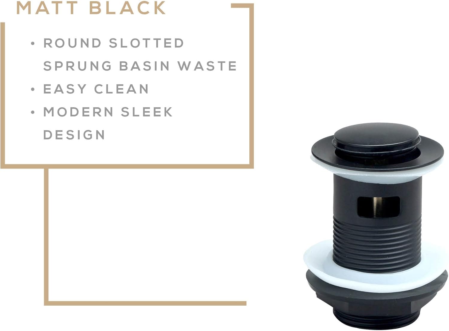 Fitz Portland Sprung Basin Waste Round Slotted Sprung Basin