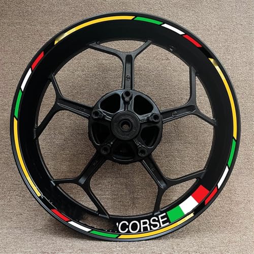 Jeu Complet Roues pour Ducati Finition Premium Autocollant Jante Tricolore Haute Résistance