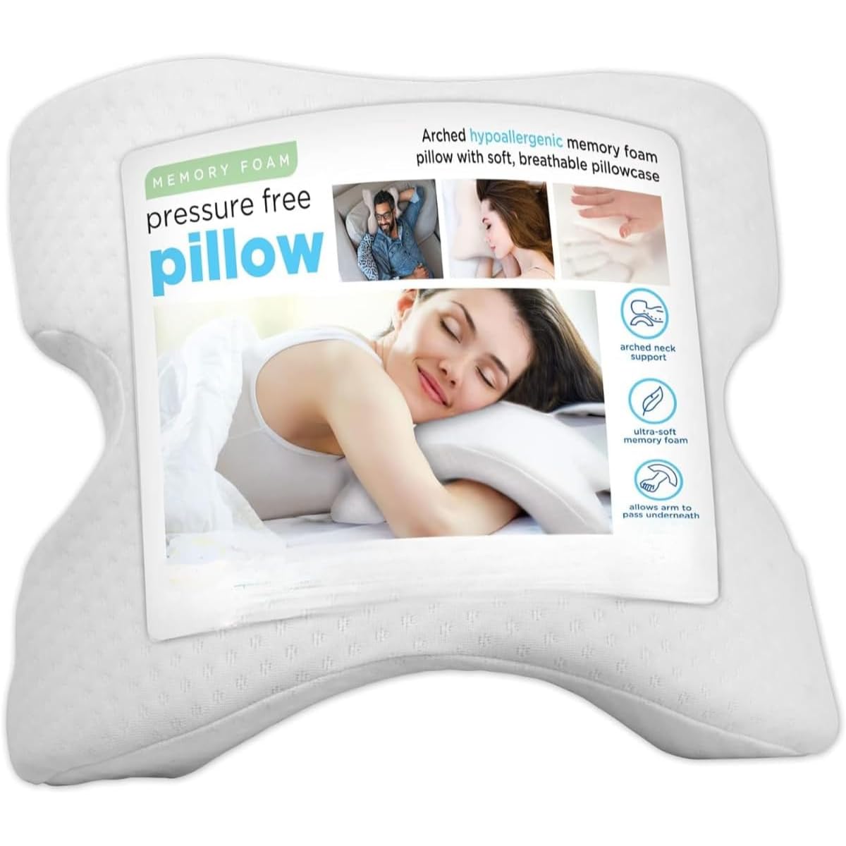 Neck Pain Pillow Memory Foam Pillow Cervical Pillow Ergonomic Contour for Neck Pain Relief, Adjustable Support for Side, Back & Stomach Sleepers - Orthopedic Specialty Pillow body pillow
