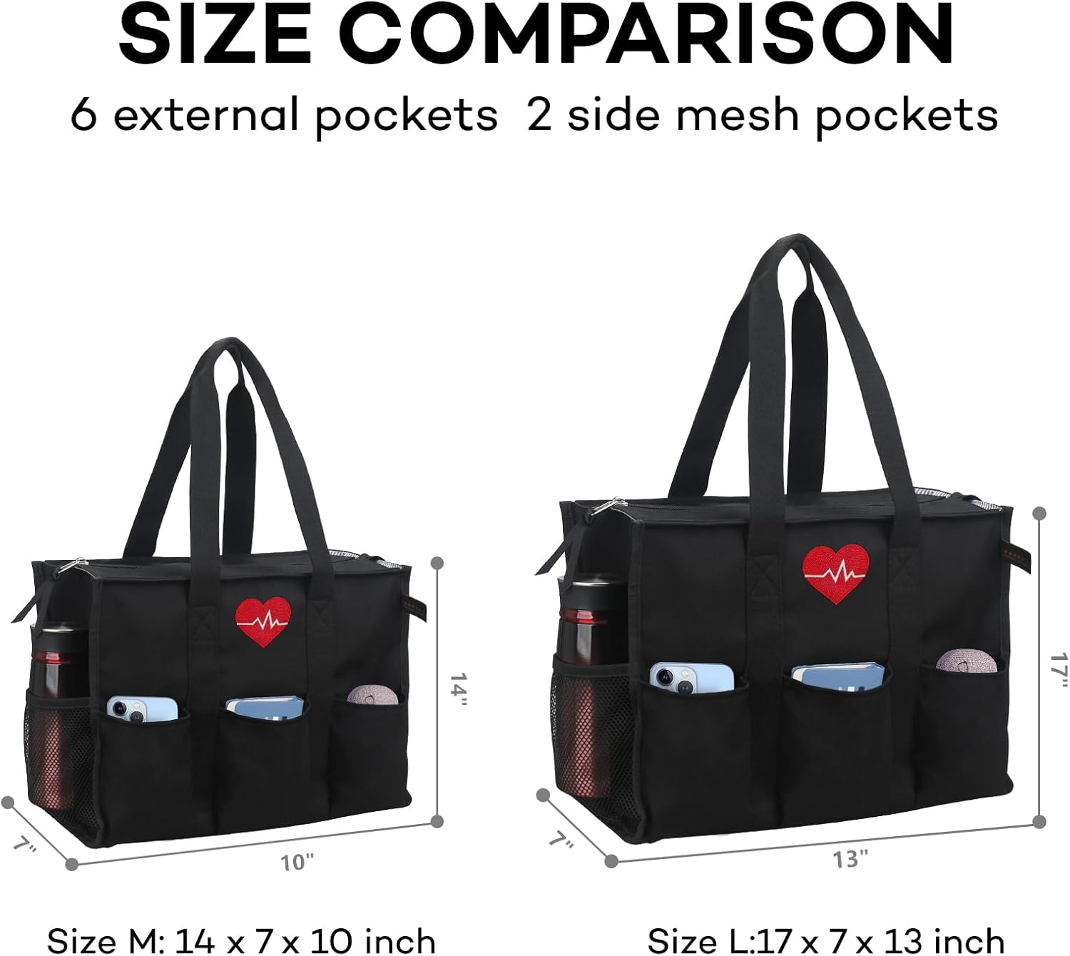 HoogaLife Nurse Bag for Work with Multiple Pockets, Waterproof Tote Organizer for Medical Supplies - Image 3