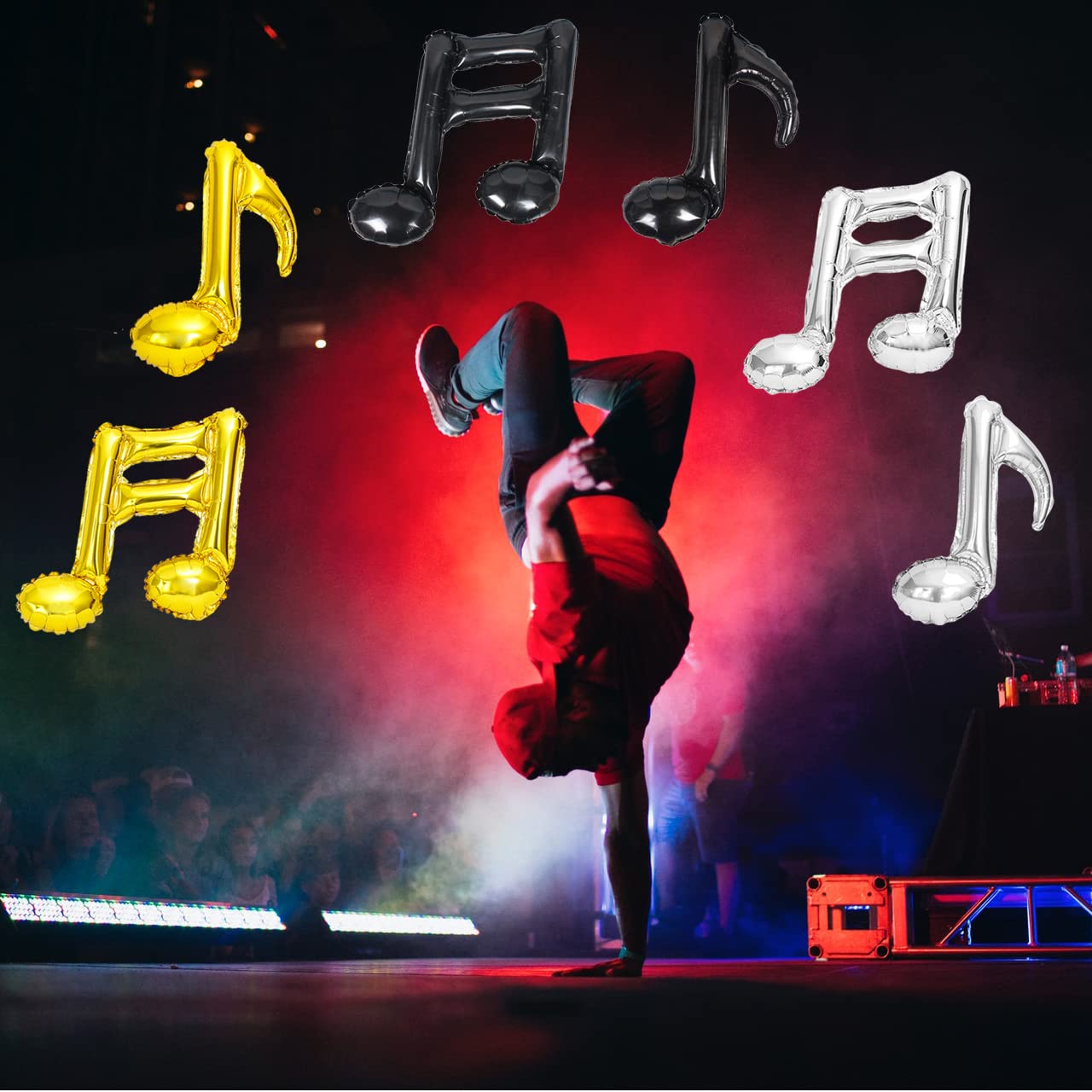 20 Stück Musiknoten-Ballons Aus Folie – Gold, Für Konzert, Hochzeit, Geburtstag