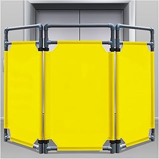 XLIHAWY Retractable Traffic Fence, 3 Panels Safety Security Gate, PVC Frame Portable Barrier Door, Engineering Repairs Caution Barricade for Crowd Control (Color : Yellow, Size : 23.23x39in/3pcs)
