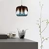 Gradient Glass Pendant Lamp,Nordic Creative Bubble Hanging Lamp Modern Stained Pendant Lights,Adjustable Indoor Fixture for Dining Room Kitchen Island Bedroom,Blue,24x25cm