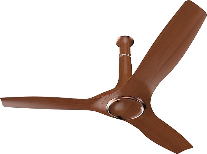 Bajaj Arioso 12DC5R 1200MM Silent ABS BLDC Ceiling Fan For Home | 5 Star Rated Energy Efficient | Remote Control | High Air Delivery | Silent Operation | Unique Adjustable Canopy 【Walnut & Copper】