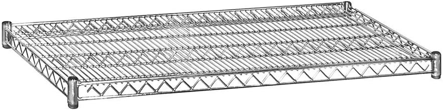 Salsbury Industries 9144CHR 48-Inch Wide by 24-Inch Deep Additional Shelf for Wire Shelving, Chrome