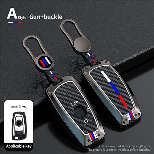 Miniatura 3 de Carcasa de aleación de zinc para llave de automóvil, compatible con BMW 1, 3, 4, 5, 6, 7 M, Series X1, X3, X4, M3, M4, M5, M6, GT3, GT5