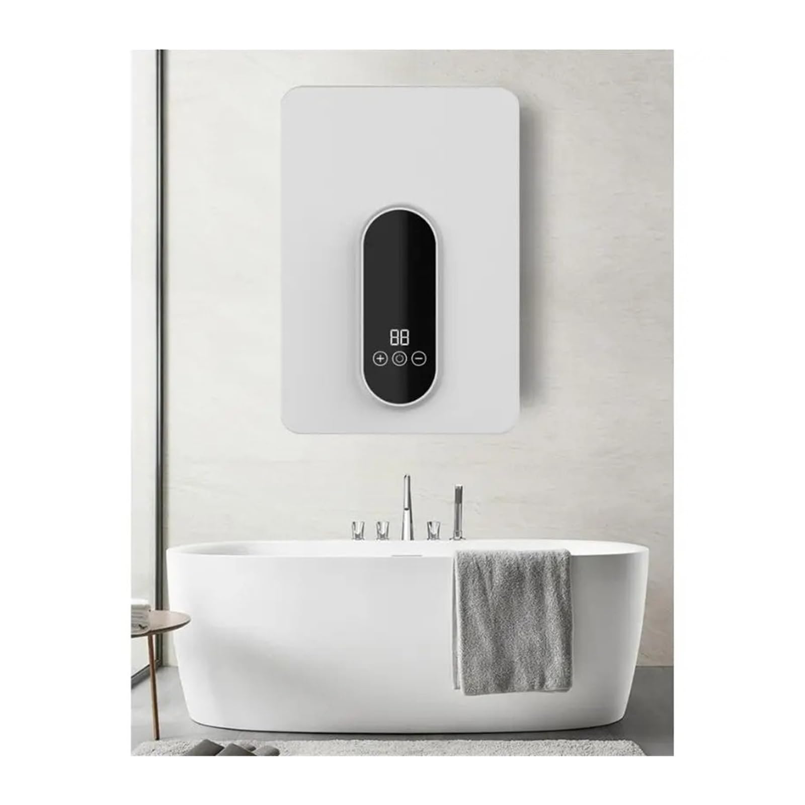 Scaldabagno Elettrico, Riscaldatore Di Acqua Calda 5500W Riscaldatore Di Acqua Senza Serbatoio Istantaneo Termostato Riscaldatore A Induzione Smart Touch Riscaldatori Elettrici Doccia Automatica