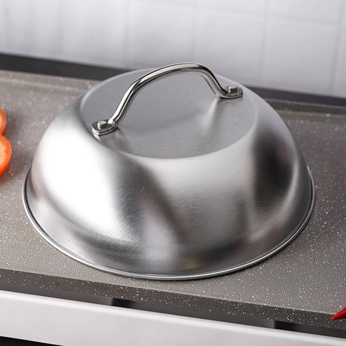 Coperchio per Pentola in Acciaio Inossidabile 2 Pezzi 23cm Design Versatile e Superficie Liscia Pratico e Facile da Conservare per Barbecue e Cucina