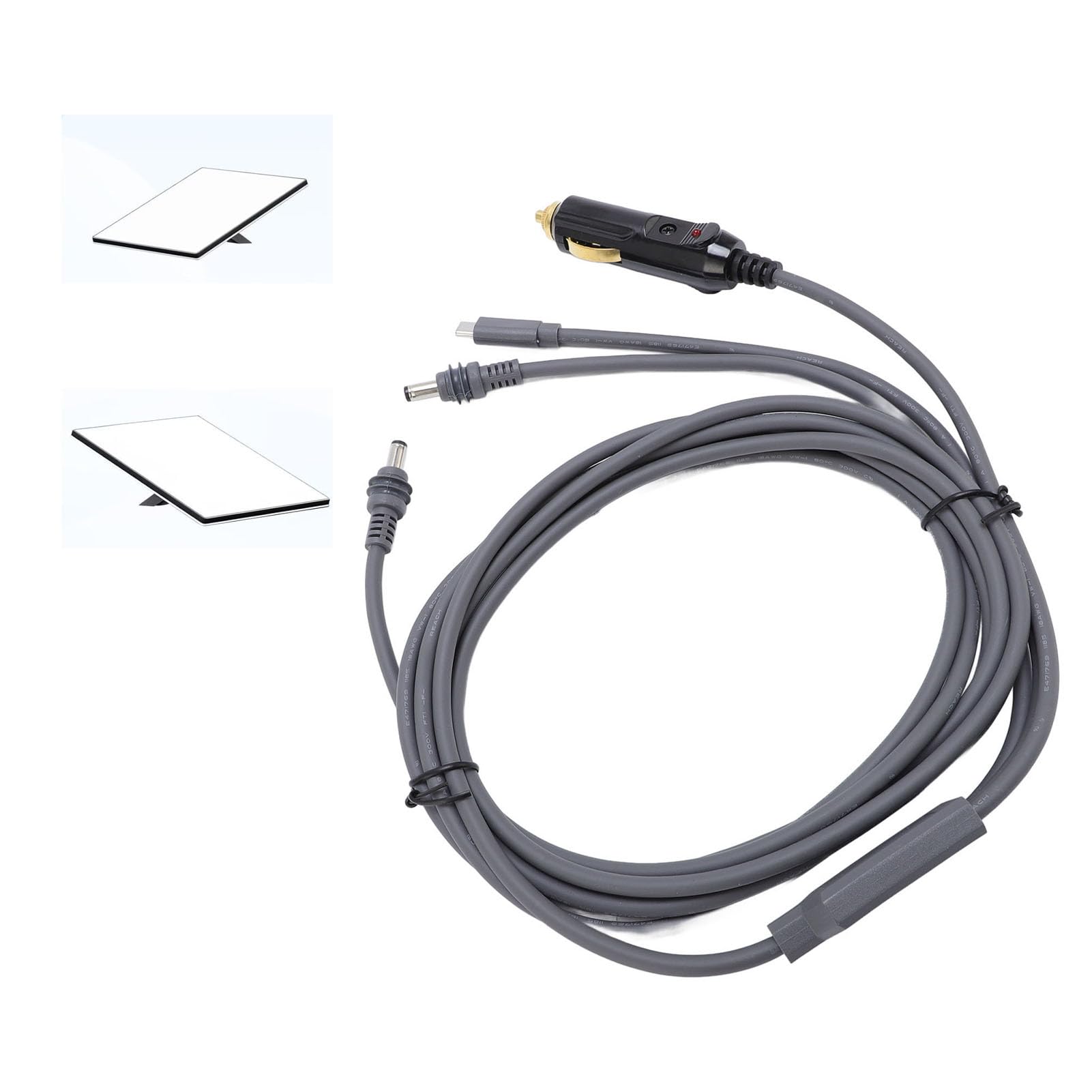 Yosoo Health Gear Cable de Alimentación DC para Satélite, 18AWG Cobre (#4)
