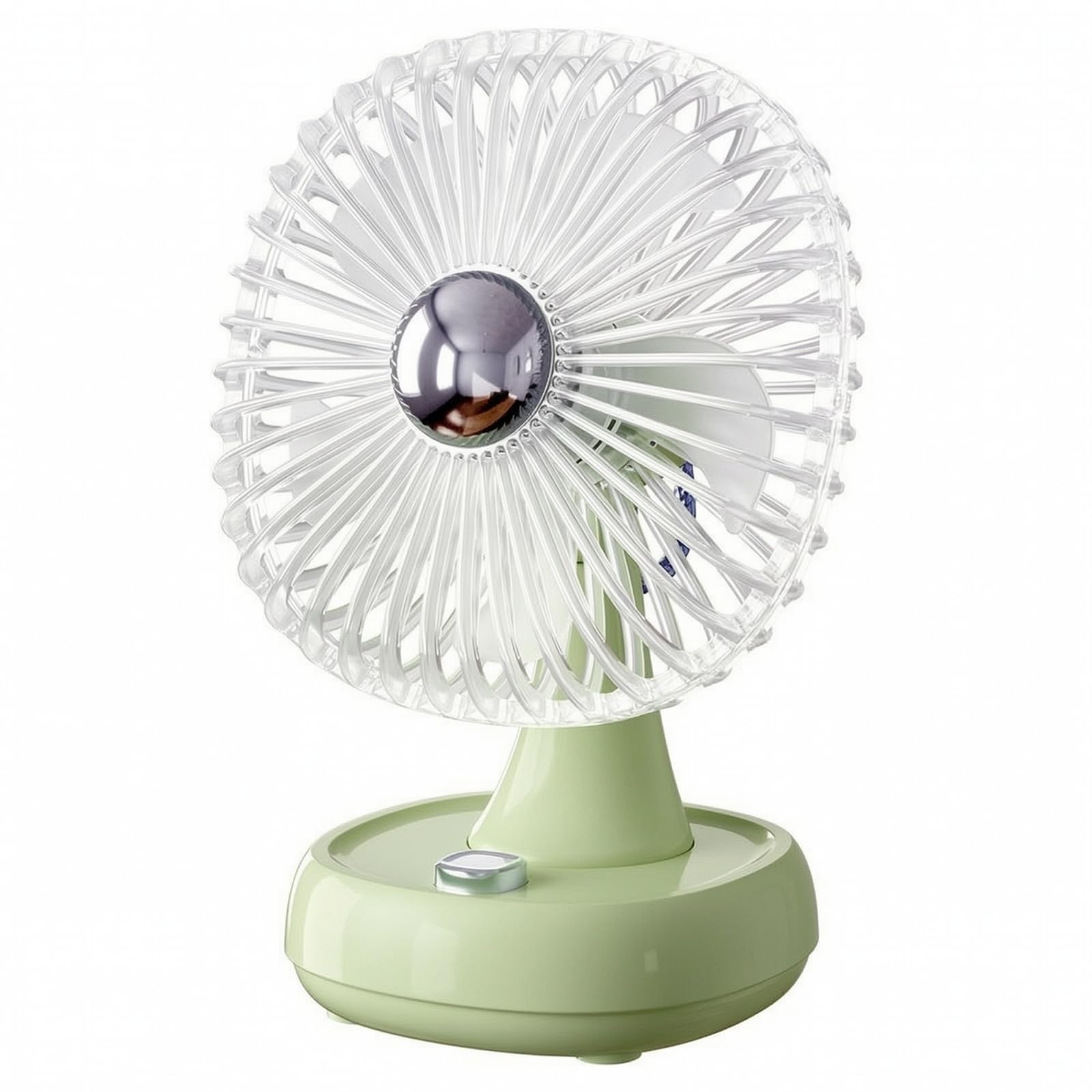 Mini Ventilateur Portable Rechargeable Silencieux Ventilateur Table USB Économique en Énergie pr Extérieur, Zone D'étu, Vert