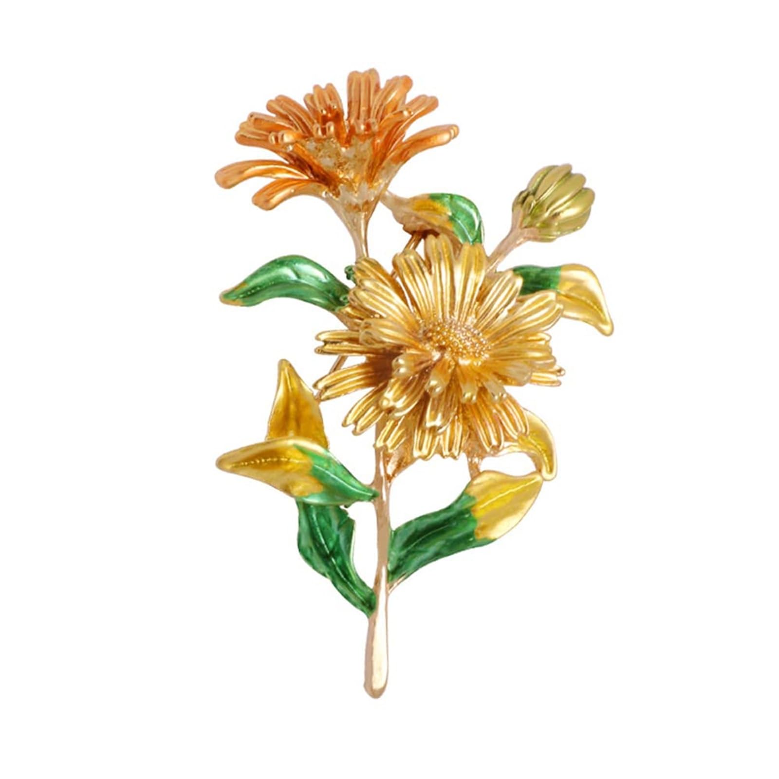 Elegante broche de margaritas hecho a mano para mujer, pin de ramillete de aleación retro para chaquetas, cárdigans y accesorios