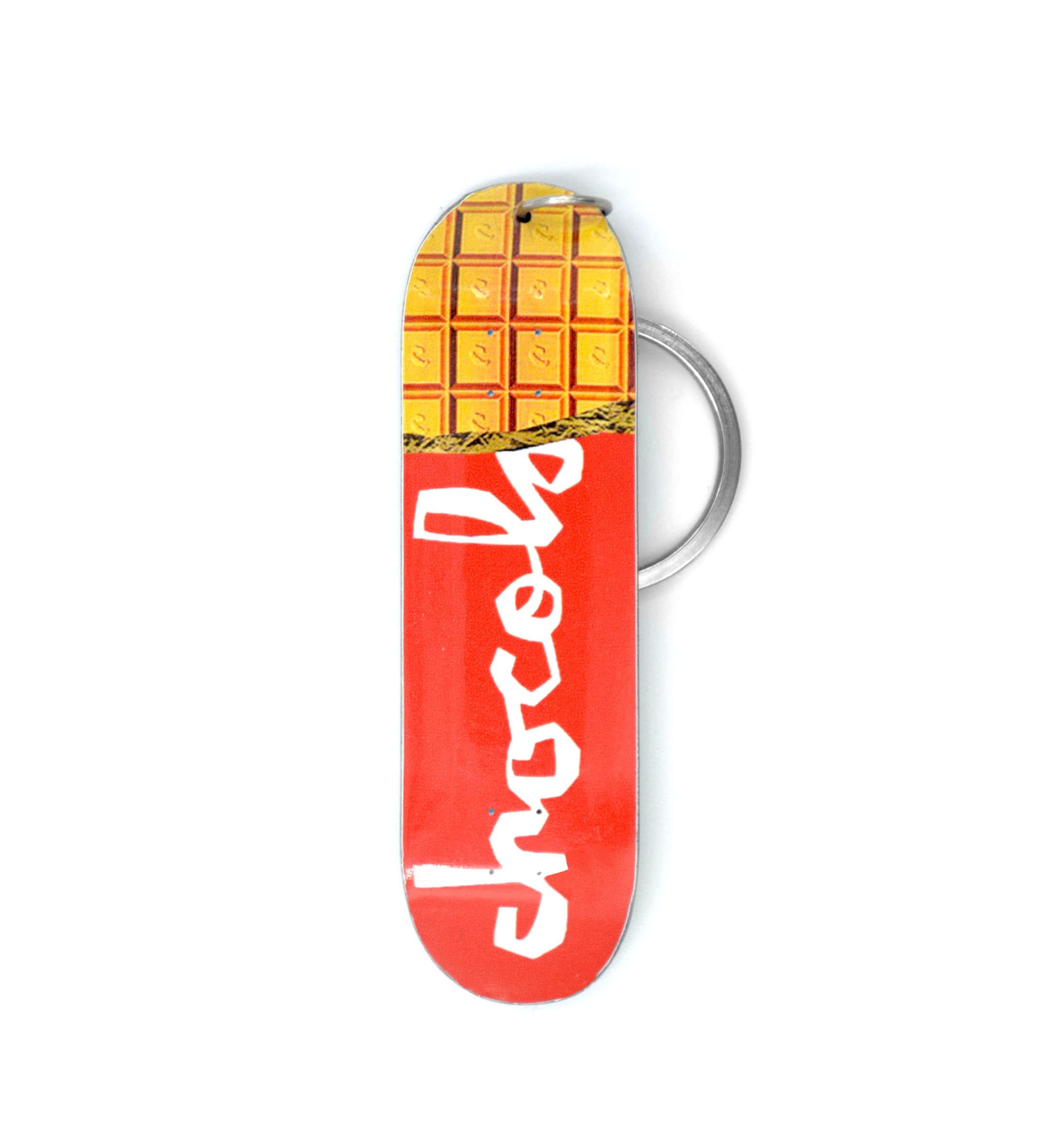 Skateboard Pendant Metal Skateboard Keyring (Chocolate Skateboards)