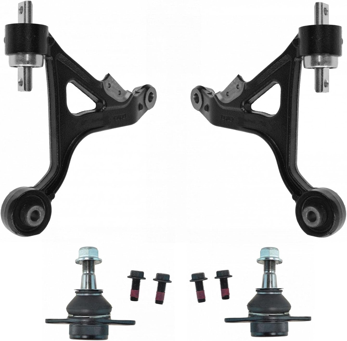 TRQ Front Control Arm with Ball Joint Set Compatible with 2007-2009 Volvo S60