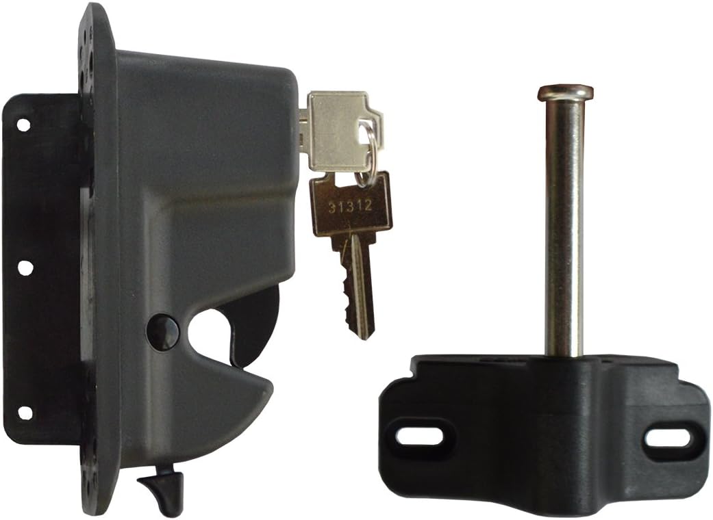 Keystone Black Nylon Polymer Key-Lockable Latch | 1 Sided | Keyed Alike | KLADV-P1-BK-KA