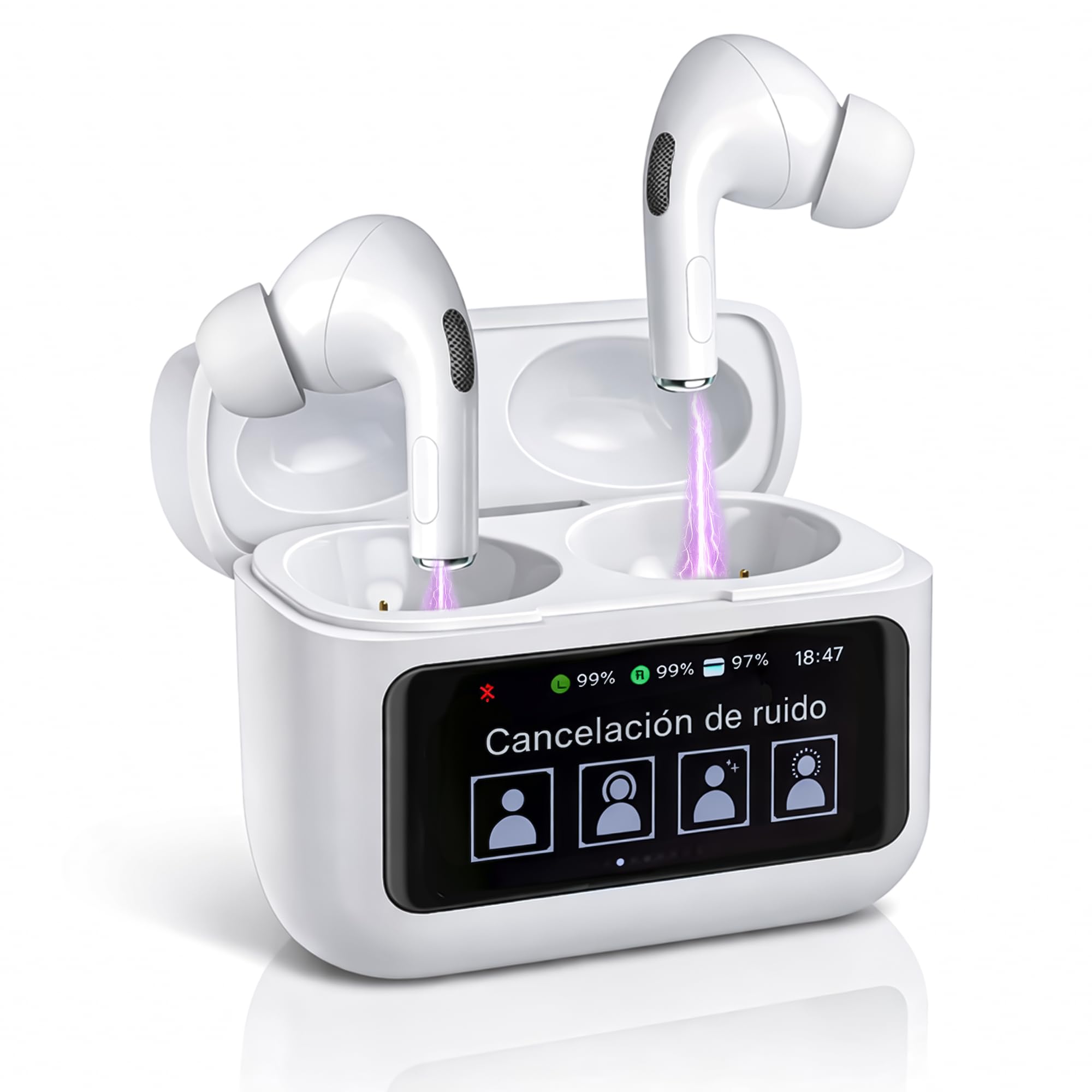 VIPA - Auriculares Traductor en Tiempo Real con IA - Traductor Instantáneo de Voz en 164 Idiomas - Dispositivo traductor 3 en 1 con Estuche de Carga para Viajes/Negocios/Aprendizaje.