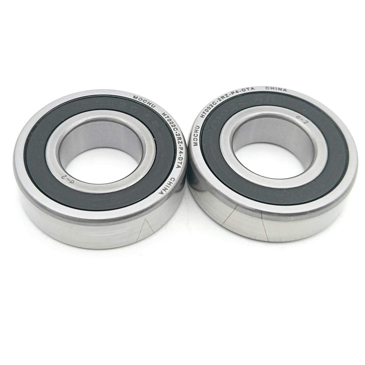 MOCHU Bearings 1pair 7002 H7002C-2RZ-P4-DTA 15x32x9 Sealed Angular Contact Bearings Speed Spindle Bearings CNC ABEC-7 Metric, 15mm ID, 32mm OD, 9mm Width, Machine Tool Spindle Engraving Machine