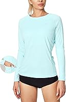 IUGA Women's Rash Guard UPF 50+ Long Sleeve UV Protection Shirt with Pockets - Quick Dry Hiking Swim Top