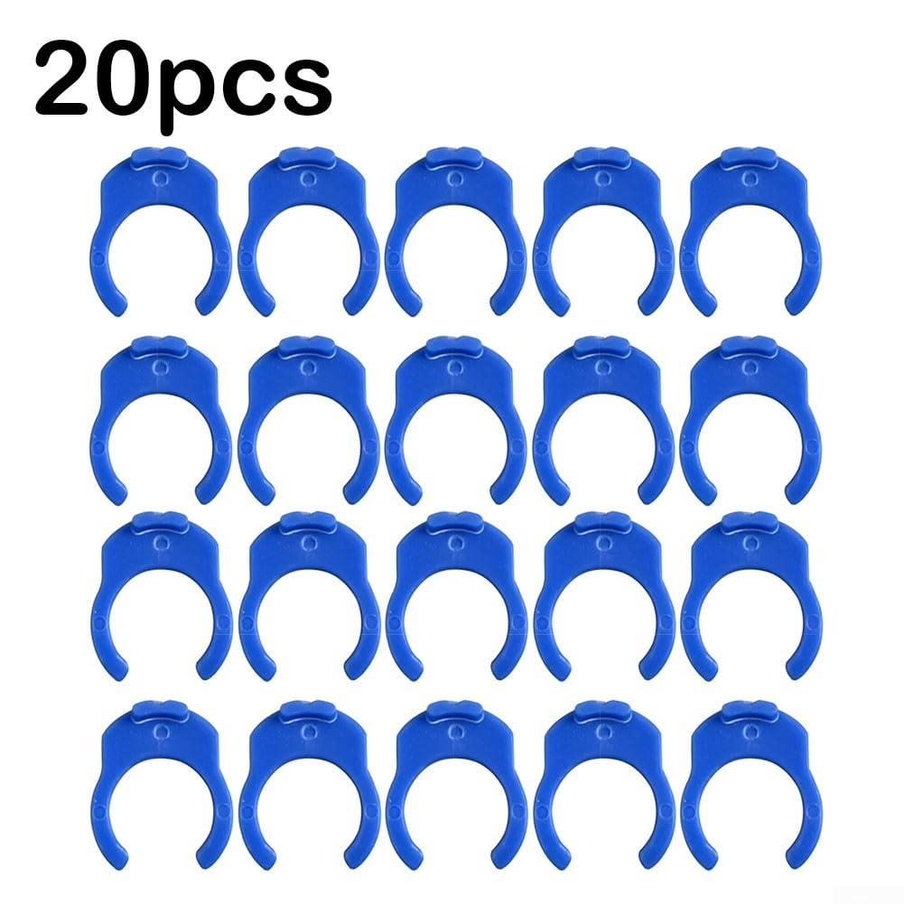 Yuanpgky Lot de 20 clips de verrouillage sécurisés pour raccords de filtre à eau à osmose inverse, clips de fixation de tube en plastique, compatibles avec les systèmes de purification d'eau et
