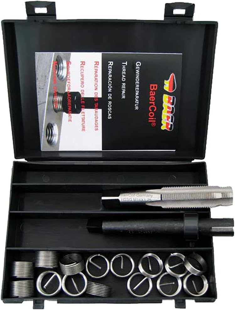 BaerCoil Stainless Steel Helicoil Thread Repair Kit for Spark Plug M14