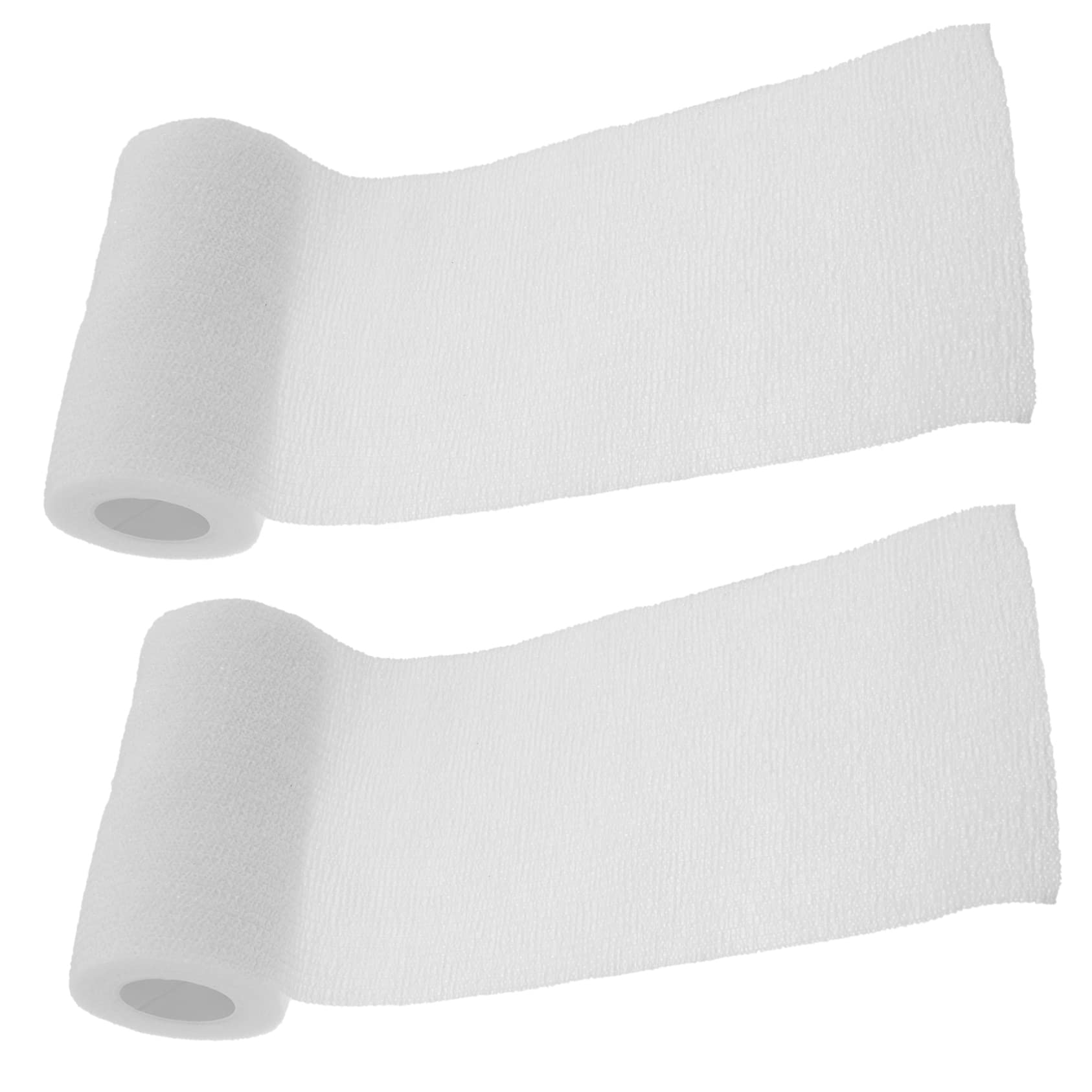 Sosoport Bandage Film Auto-adhésif Vache Auto-adhésif, Autocollant Bandes De Peau Auto-adhésives Bandages D'élasticité Sportif Bande Élastique Chiffon Blanche 2rouleaux