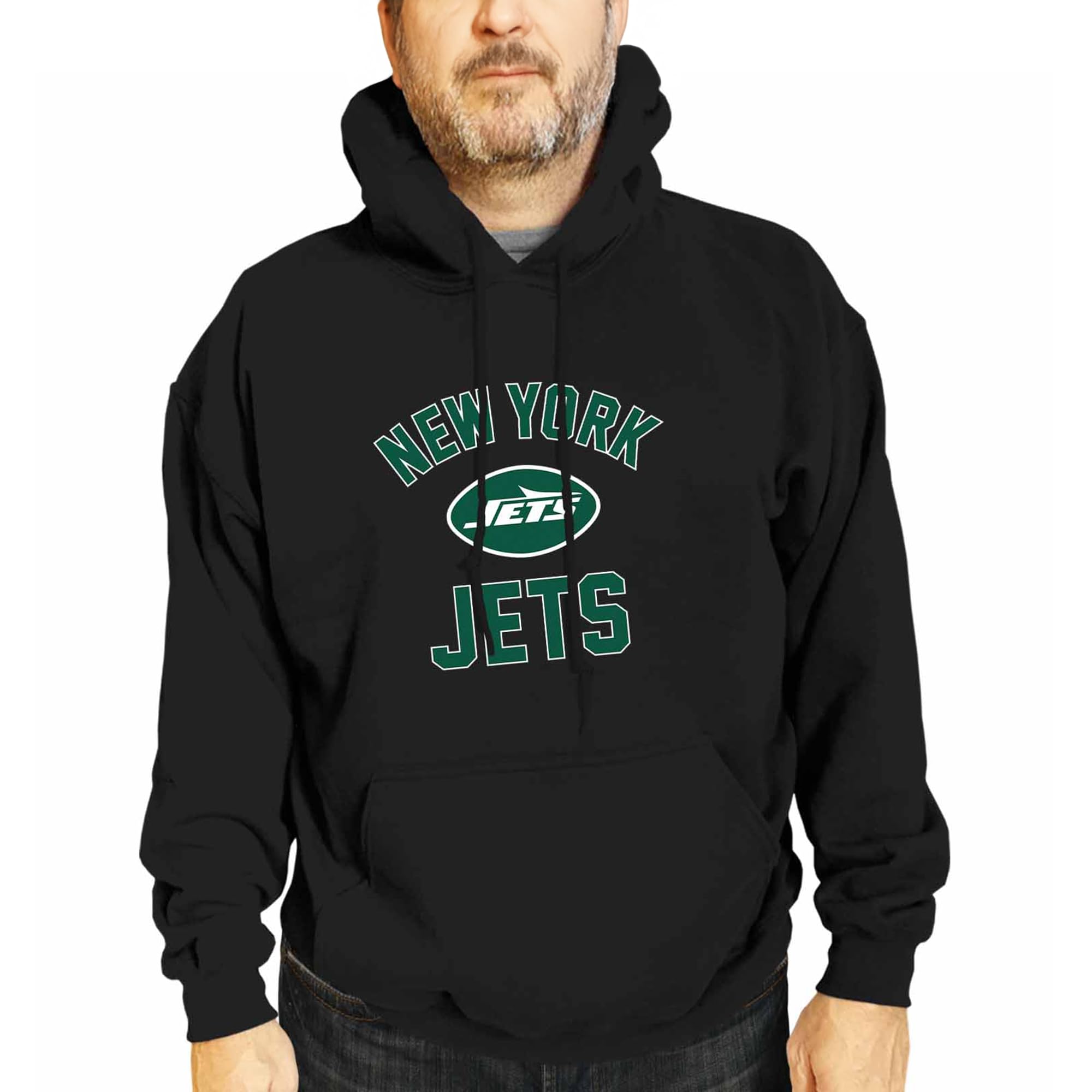 Team Fan Apparel Unisex Black Nfl Gameday Hoodie - Officially Licensed Football Hooded Sweatshirt - Cotton Blend Fleece - Men Women Adult, Xl