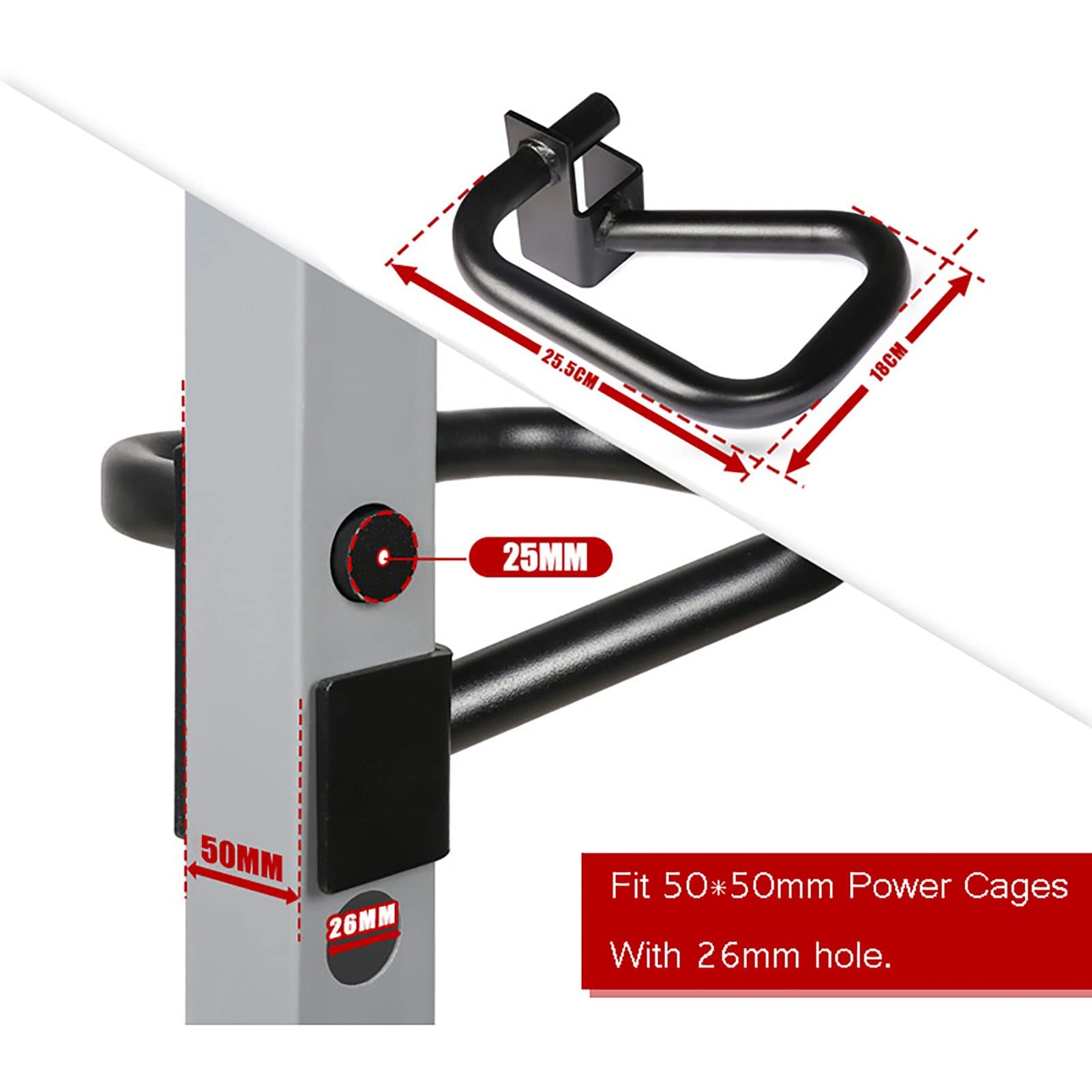 Accesorios de barra de inmersión J para jaula de potencia 2x2, soporte de acero sólido, juego multicolor 1-2 pulgadas para rack de alimentación