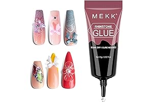 Rhinestone Glue for Nails, Strong Gel Nail Glue for Rhinestones, No Wipe