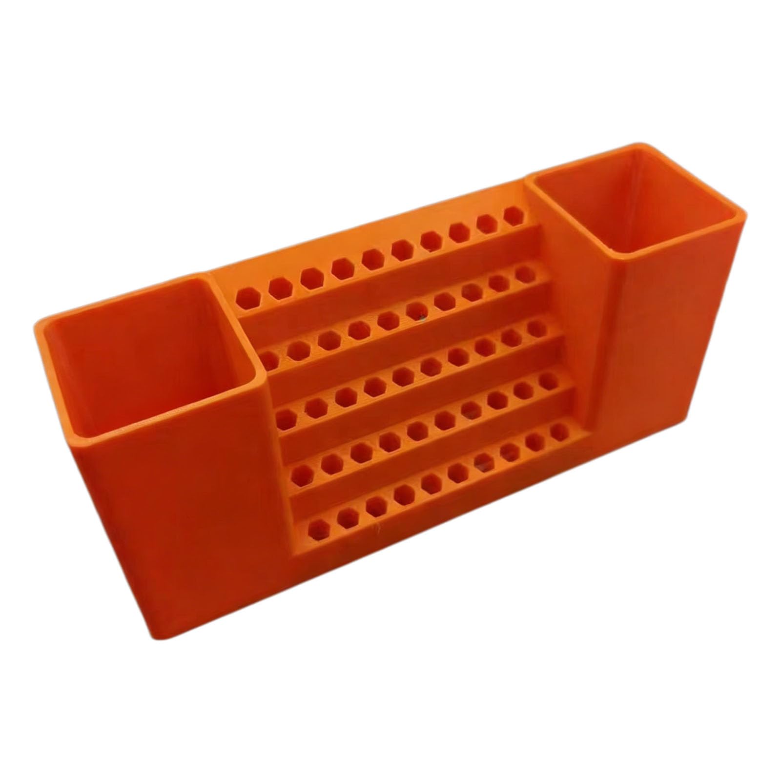 50 Hole Screwdriver Bits Holder Storage Tool Box with Power Drill Holder Drill Bits Organizers for 1/4" Impacts Tips, Screws Hexes Bit Case