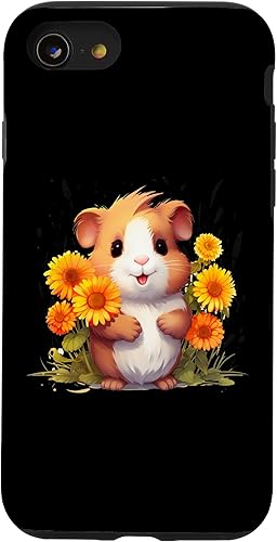 Miniatura 31 de iPhone 12 mini Guinea Pig with Flowers for a Guinea pig Lover Case